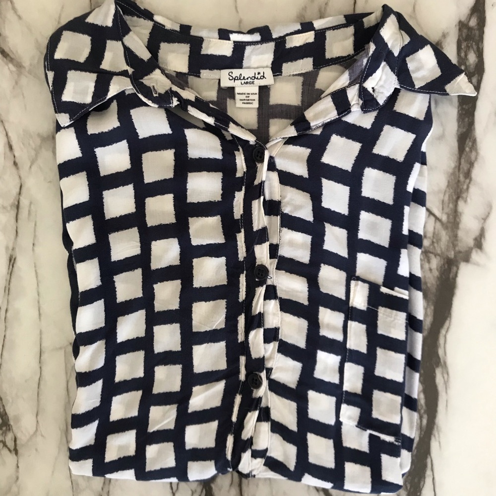 Splendid Checkered Blouse